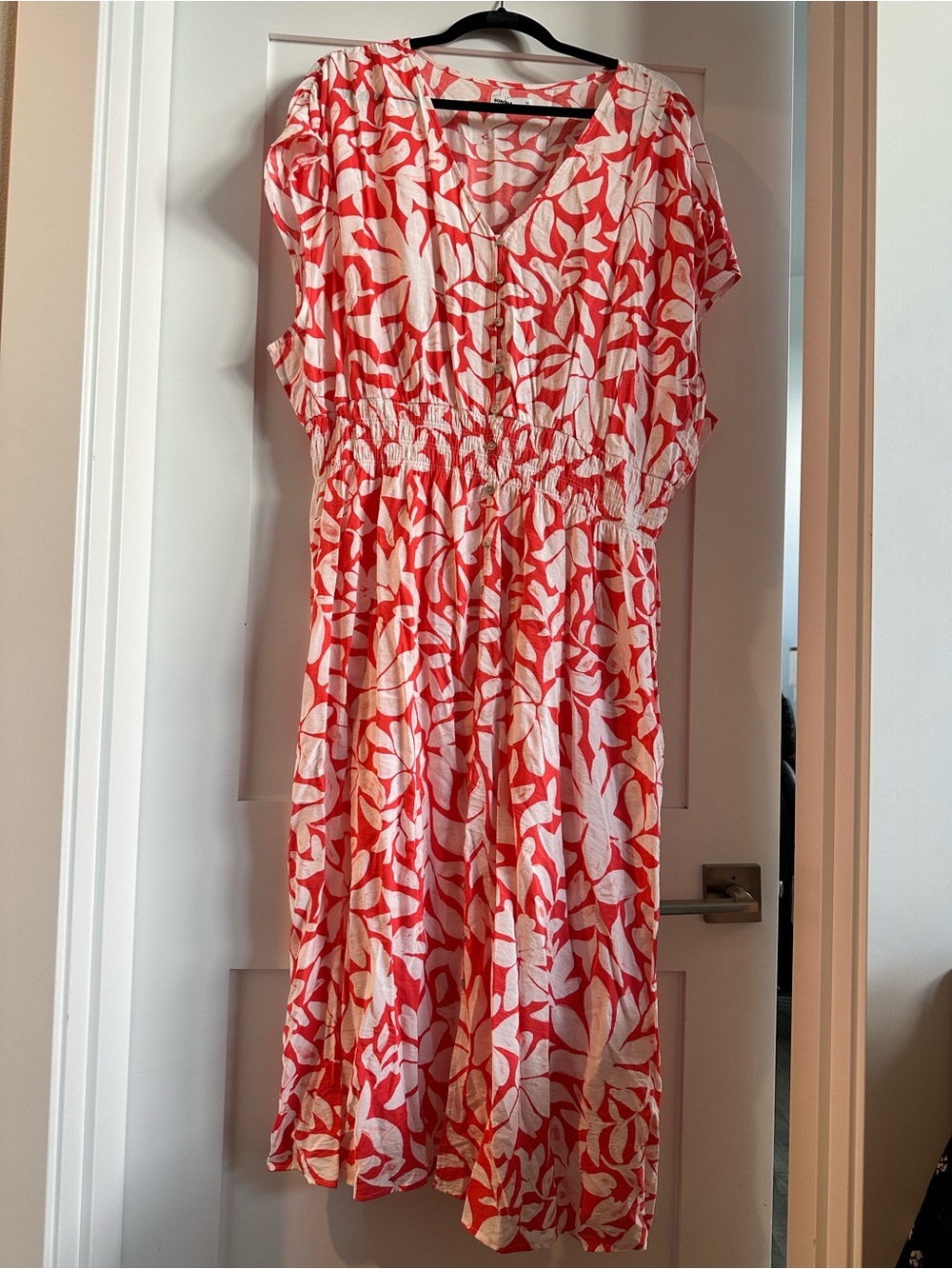Sonoma Coral and White Floral Dress